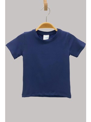 Mojo Bebek Mojo Unisex Çocuk  Basic Kısa Kol T-Shirt 5555 Lacivert