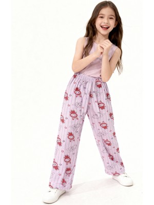 HÇM Kız Çocuk Pijama Altı Beli Lastikli Tavşan Baskılı