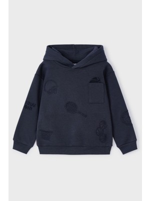 Mayoral Erkek Çocuk 3-9 Yaş Kapüşonlu Sweatshirt 4450 Lacivert