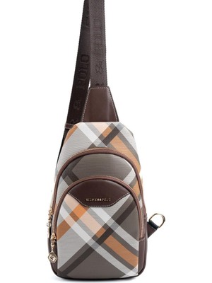 Silver & Polo Haki - Kahve SP959 Kadın Vücut Çantası