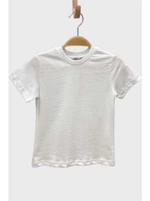 Woorage Mojo Unisex Bebek Basic Kısa Kol Tshirt 5371 Beyaz