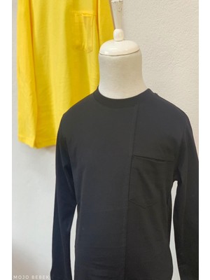 Woorage Erkek Çocuk Basic Uzun Kol T-Shirt 1115 Siyah