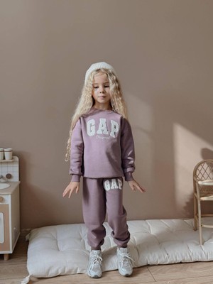 Butik Kız Çocuk %100 Pamuklu Alt - Üst Eşofman Takımı 2'li Takım