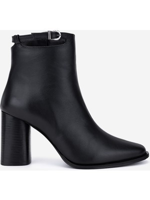 Valmenti Kadın Hakiki Deri Siyah Topuklu Bot 51 8057 Bn Bot SK25-26 Sıyah Dr