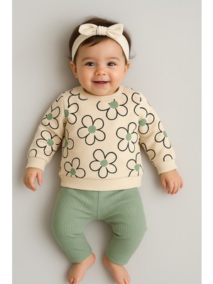 bebekyol Çiçek Baskılı Bebek Takım