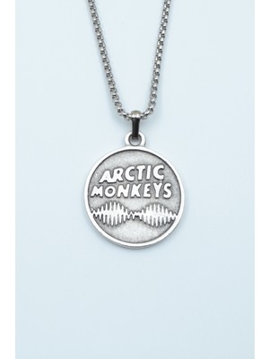 IDR Arctic Monkeys Gümüş Kaplama Örme Zincir Kolye