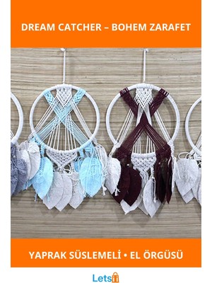 Letsii El Yapımı Bohem Rüya Kapanı Dreamcatcher 27