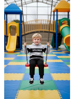 FRM Keşif Ruhu Taşıyan Erkek Çocuk Kapüşonlu Takımı Rahatlık ve Tarz Kaliteli Şık Rahat