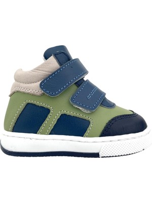 Nubebe Ottoman Erkek Bebek Ilk Adım Ayakkabısı Kot-Yeşil