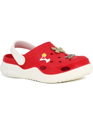 Monapicco Zenne Stella Cross Terlik Beyaz - Kırmızı No 39