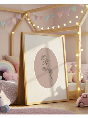 Fuart.Co Vintage Tek Gül Dijital Baskı Vintage Poster (Çerçevesiz) VIFU