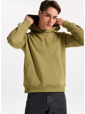 Lee Cooper Nathan Erkek Kapüşonlu Sweatshirt Yeşil