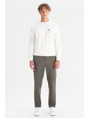 Wrangler WM01200001UU Haki Erkek Tencel Kumaş Slim Fit Chino Beli Lastikli Pantolon