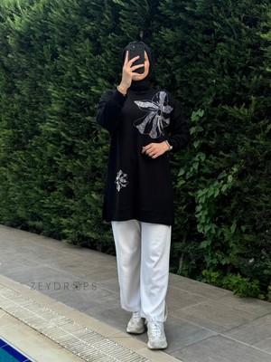 Yasmin Pamuklu Tunik Siyah