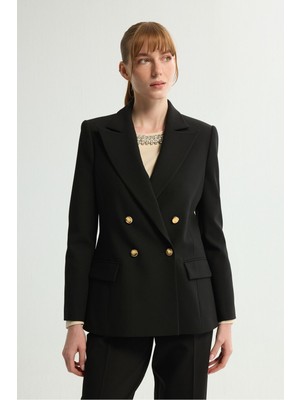 Love My Body Kruvaze Ceket Siyah 119L9714001