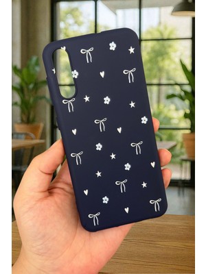 Vip Case Samsung Galaxy A50 Uyumlu Mini Fiyonk Desenli Silikon Darbe Emici Klasik Korumalı Rubber Kılıf