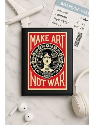 Nurdic Tüm Ülke Pasaportları Için Siyah Vinleks Deri Pasaport Kılıfı Kabı Not War