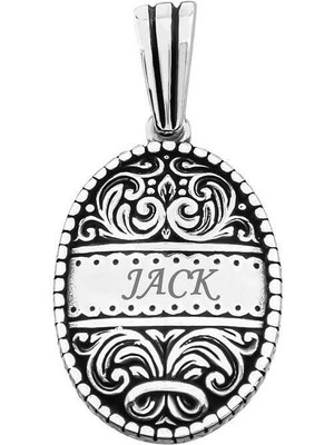 Gumush Gümüş Kişiye Özel Erkek Kolye Ucu