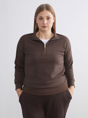 LC Waikiki Yeni Sezon Dik Yaka Kadın SWEATSHIRT_8684689554072