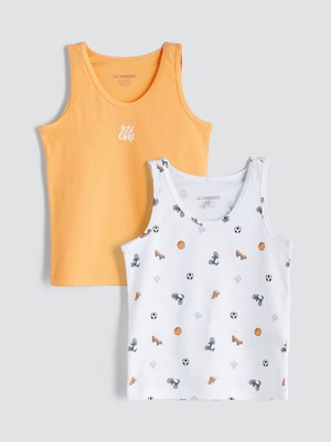 LC Waikiki Cey Yeni Sezon Bisiklet Yaka Erkek Çocuk Atlet 2'LI_8684690658448