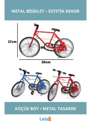 Letsii Renkli Metal Bisiklet Dekoratif Küçük Boy