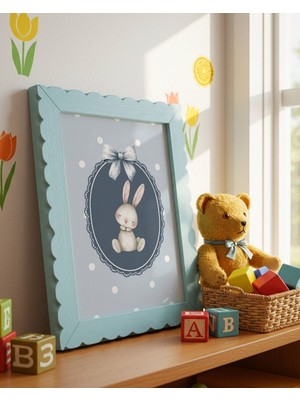 Fuart.Co Vintage Tavşan Dijital Baskı Vintage Poster (Çerçevesiz) VIFU