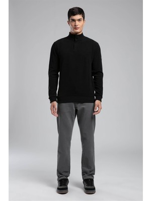 Lee Cooper Luke Erkek Dik Yaka Sweatshirt Siyah