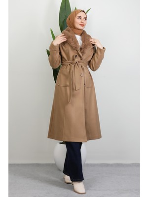 Arven Kürklü Kaban Sütlükahve