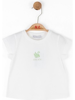 Nk Kids Kız Bebek 1-4 Yaş Baskılı Kısakol T-Shirt 38633 Ekru