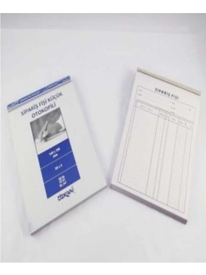 Sipariş Fişi Küçük Otokopili 50X2 Nüsha 140×190 mm 2 Li Set