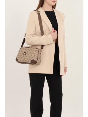 Silver & Polo Koyu Bej - Kahve SP1094 Kadın Çapraz Çanta