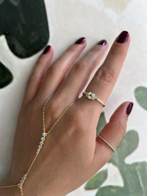 Üçlü Opal Taşlı Gümüş Yüzük