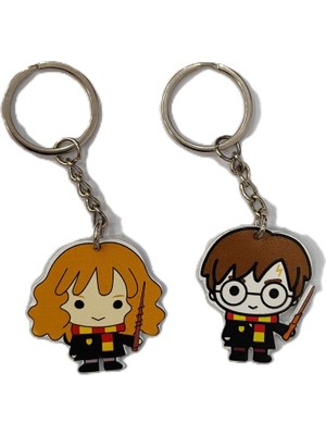 Ada Çanta Kırtasiye Karakter Figürlü Metal Anahtarlık (Harry Potter/hermione Granger) (Toplam 2 Adet)