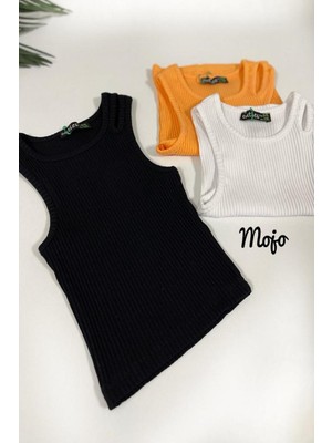 Mojo Bebek Mojo Kız Çocuk Omuz Detaylı Crop 3399 Siyah