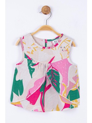 Nk Kids Kız Bebek Yaprak Desenli Bluz 34630 Pembe