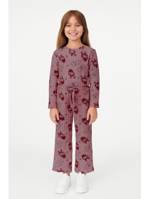 HÇM Kız Çocuk Pijama Altı Beli Lastikli Tavşan Baskılı