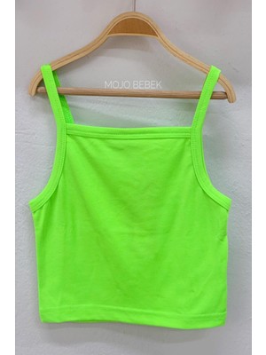Cuties Kız Çocuk Ip Askılı Kısa Crop 02075 Yeşil