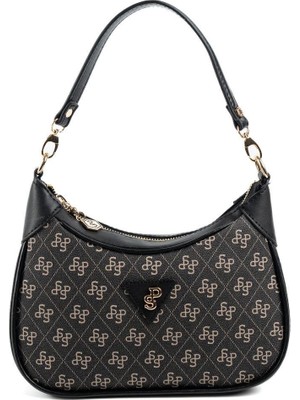 Silver & Polo Füme - Siyah SP1180 Kadın Omuz Çantası