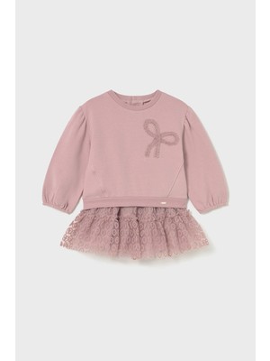Mayoral Kız Çocuk 1-4 Yaş Tüllü Etek Sweat Takım Pembe