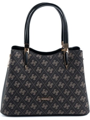 Silver & Polo Füme - Siyah SP1205 Kadın El Çantası