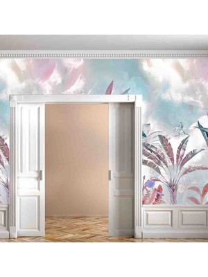 Dreamwall Tropik Renkli Ağaçlar Desenli Sağlıklı Tekstil Duvar Kağıdı