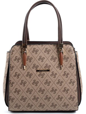 Silver & Polo Koyu Bej - Kahve SP1136 Kadın El Çantası