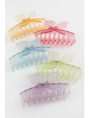 Fantastik Store Kelebek Mat Renkli Mandal Toka 10 cm