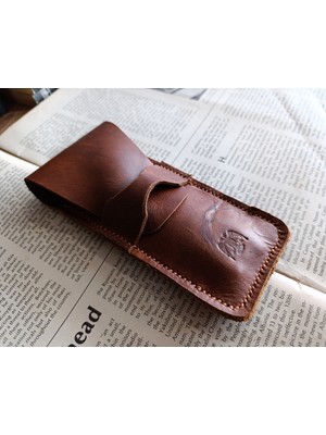 Mahfuz Crazy Gerçek Deri Özel Kalemleriniz Için Kalemlik ( 3*4 Kalem Için ) 28 cm \ 8 cm Büyük Boy  NLU18