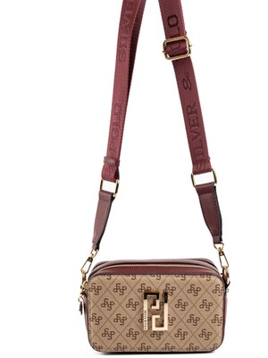 Silver & Polo Kadın Çapraz Çanta Koyu Bej - Bordo SP1078 Ergonomik Tasarım ve İki Bölmeli Özellikler