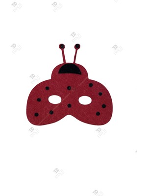 Emach Dizayn Uğur Böceği Maske Kaliteli Keçe Hayvan Figürlü Maske