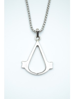 IDR Assassin's Creed Gümüş Kaplama Örme Zincir Kolye