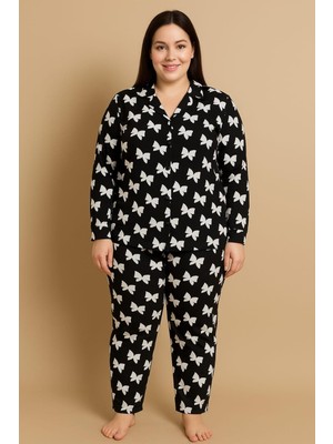 Pemilo Kadın 20703 Büyük Beden Düğmeli Pijama Takımı