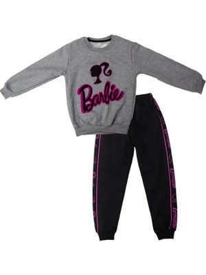 CNS GRİ PEMBE BARBIE EŞOFMAN TAKIMI