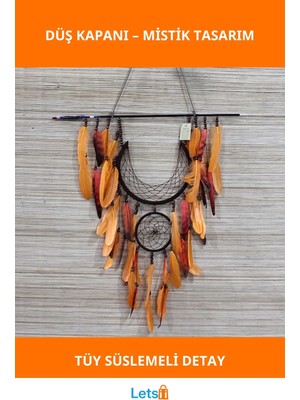 Letsii El Yapımı Ok Yayı Düş Kapanı Bohem Mistik Dekoratif Aksesuar